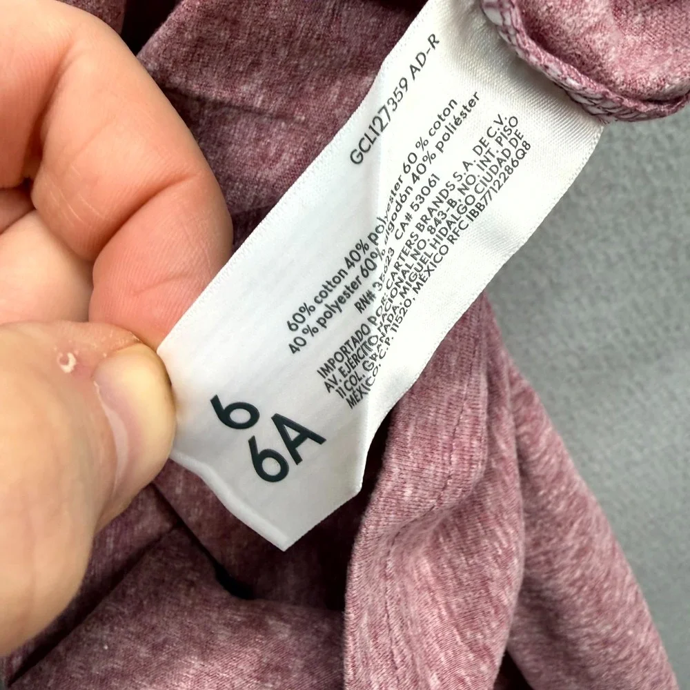 Lot Of 2 OshKosh B'gosh Henley Shirt Toddler Boys 6/6A Gray Pink Cotton Pullover